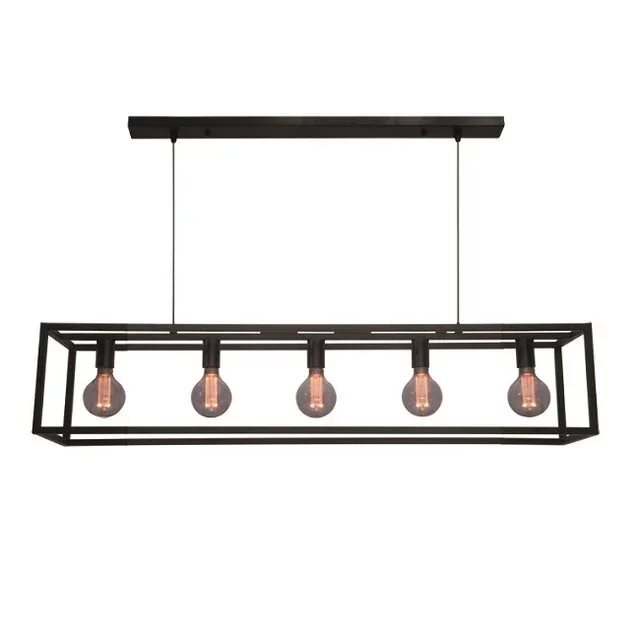 Hanglamp Esteso 5-lichts Zwart