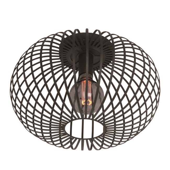 Pebish Afhaalmaaltijd convergentie Moderne - Plafondlamp - Zwart - 40 cm - Aglio