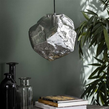 BelaLuz Moderne hanglamp Ice Cube chrome 1-lichts