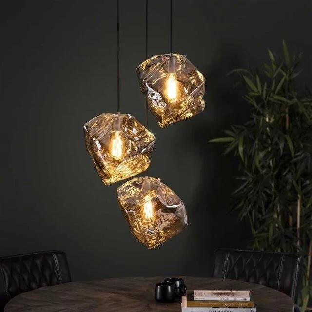 Hanglamp Ice Cube 3-lichts Chrome