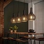 Industriële - Hanglamp - Zwart / bruin - 4 lichts kegel - Zelda