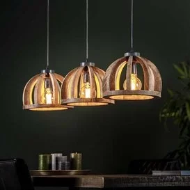 Hanglamp Fay 3-lichts Bruin