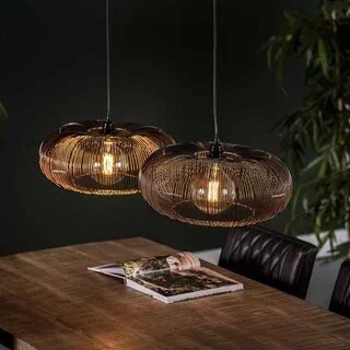 Hanglamp Vince 2-lichts brons