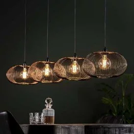 Hanglamp Vince 4-lichts brons