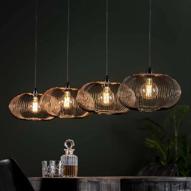 Hanglamp Vince 4-lichts brons