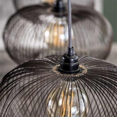 BelaLuz Modern Industriële hanglamp Vince 4-lichts brons met koperen las