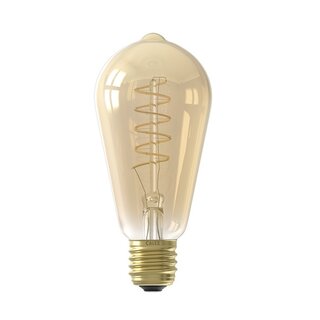 LED E27 3,8W edison Spiraal 200 lm gold 2100K
