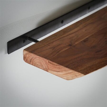 BelaLuz Landelijke wandplank Kayne 120 cm massief acaciahout