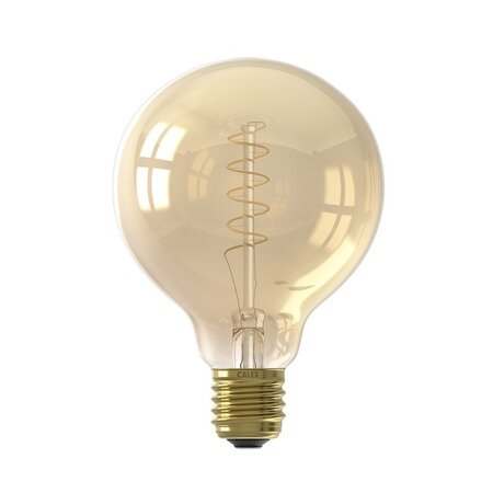 Calex Lichtbron Calex E27 LED 3,8W Ø9,5 cm bol Filament Amber Dimbaar