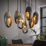 Industriële - Hanglamp - Oud zilver - 7 lichts - Clump