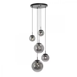 Hanglamp Bollique 5-lichts smoke glas