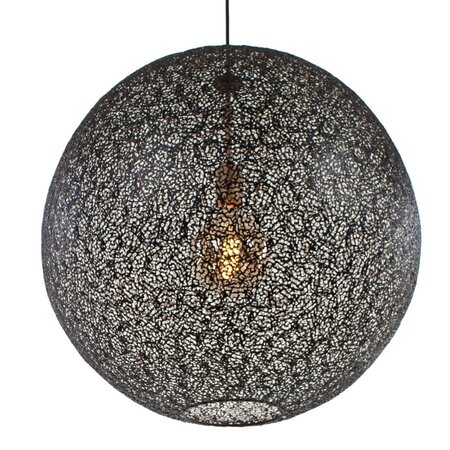 Freelight Oosterse hanglamp Oronero Ø60 cm zwart goud