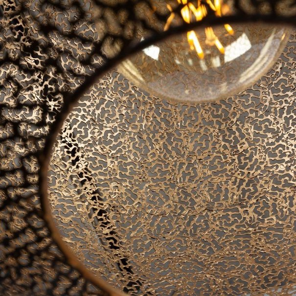 Freelight Oosterse - Plafondlamp - Zwart / goud - 30 cm - Oronero