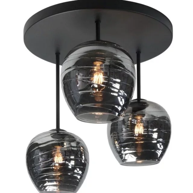 Plafondlamp Fantasy 3-lichts Zwart