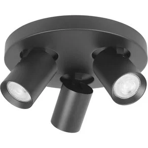 Highlight Moderne opbouwspots Oliver 3-lichts rond zwart