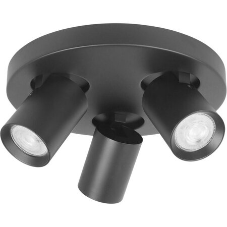 Highlight Moderne opbouwspots Oliver 3-lichts rond zwart