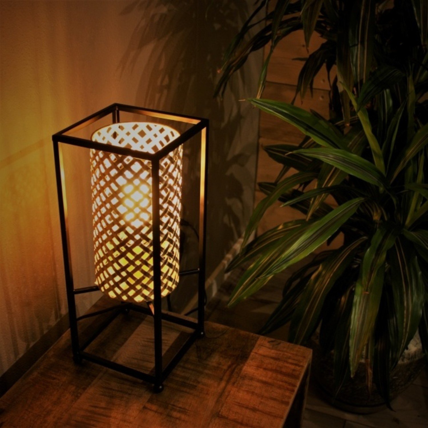verlichten Munching premie Oosterse - Tafellamp - Goud / wit - 37 cm - Petrolio