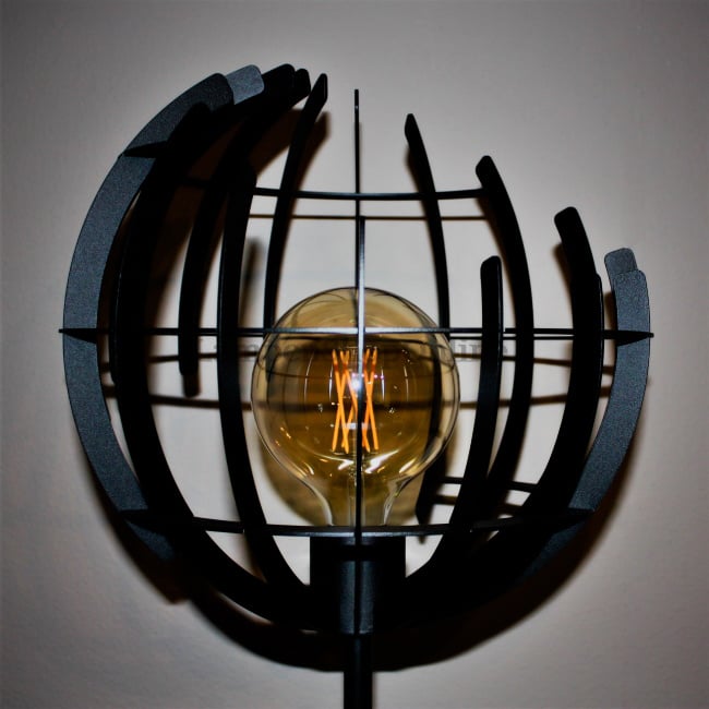 gazon Aubergine Prestige Modern industriële - Vloerlamp - Zwart - 175 cm - Terra