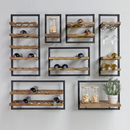 Shelfmate Winemate 35 x 35 x 25 cm teak type B 6 flessen