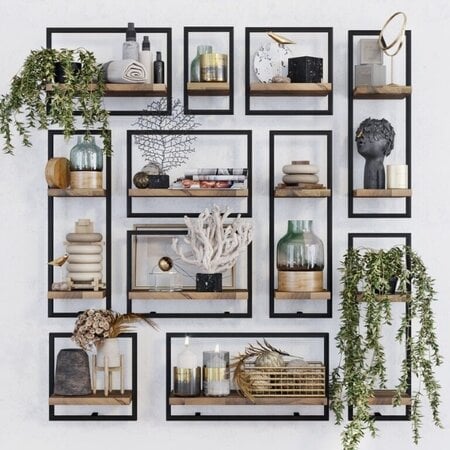 Shelfmate Winemate 35 x 35 x 25 cm teak type B 6 flessen