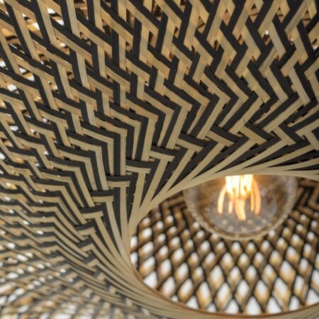 GOOD & MOJO Landelijke vloerlamp Bali small naturel bamboe