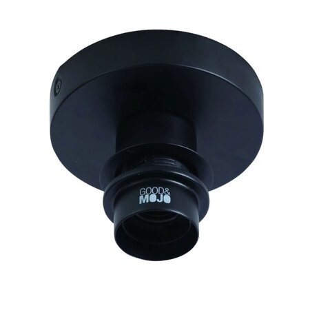 GOOD & MOJO Landelijke plafondlamp Bali Ø60 cm zwart naturel bamboe