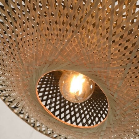 GOOD & MOJO Landelijke plafondlamp Kalimantan Ø60 cm naturel bamboe