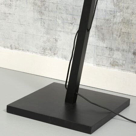 GOOD & MOJO Landelijke plafondlamp Bali Ø64 cm zwart naturel bamboe