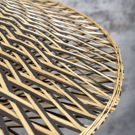 GOOD & MOJO Landelijke plafondlamp Bali Ø87 cm zwart naturel bamboe