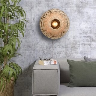 Wandlamp Kalimantan Bamboe Ø44cm Naturel