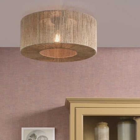 GOOD & MOJO Landelijke plafondlamp Iquazu Ø60 cm naturel bamboe