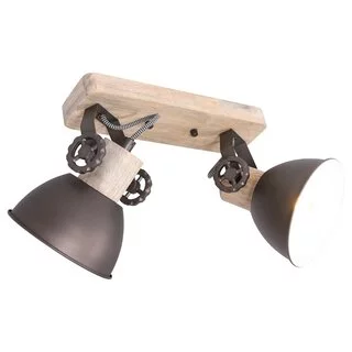 Opbouwspots Gearwood 2-lichts Antraciet