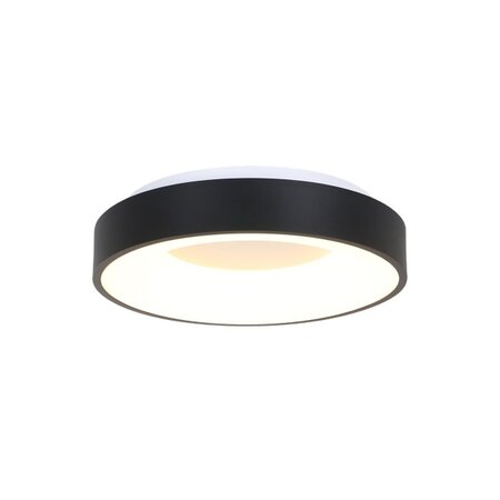Steinhauer Moderne plafondlamp Ringlede Ø38 cm zwart