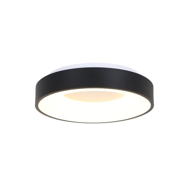 Moderne - Plafondlamp - zwart- Ø38 cm - Ringlede