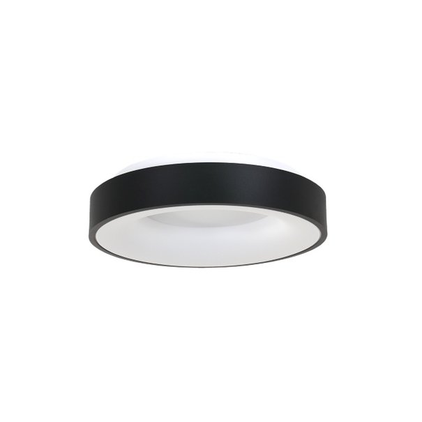 Moderne - Plafondlamp - zwart- Ø38 cm - Ringlede