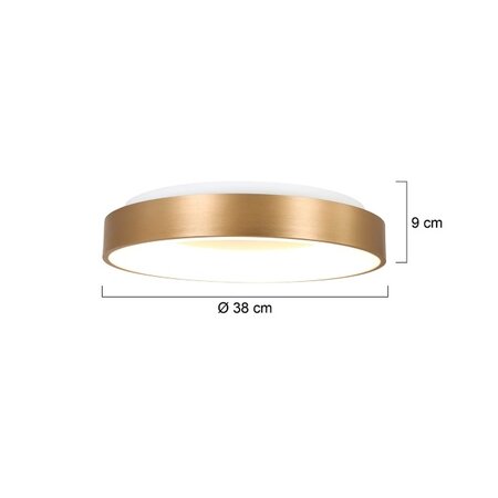 Steinhauer Moderne plafondlamp Ringlede goud Ø38 cm