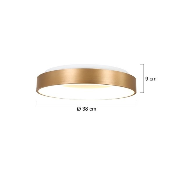 Steinhauer Moderne - Plafondlamp - goud- Ø38 cm - Ringlede