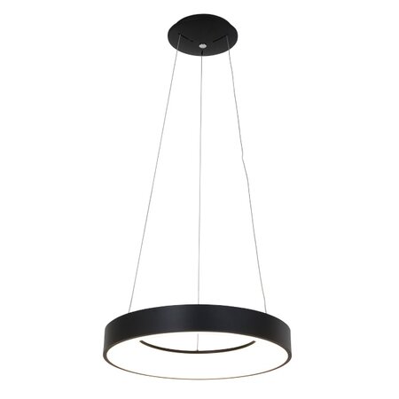 Steinhauer Moderne hanglamp Ringlede Ø48cm zwart