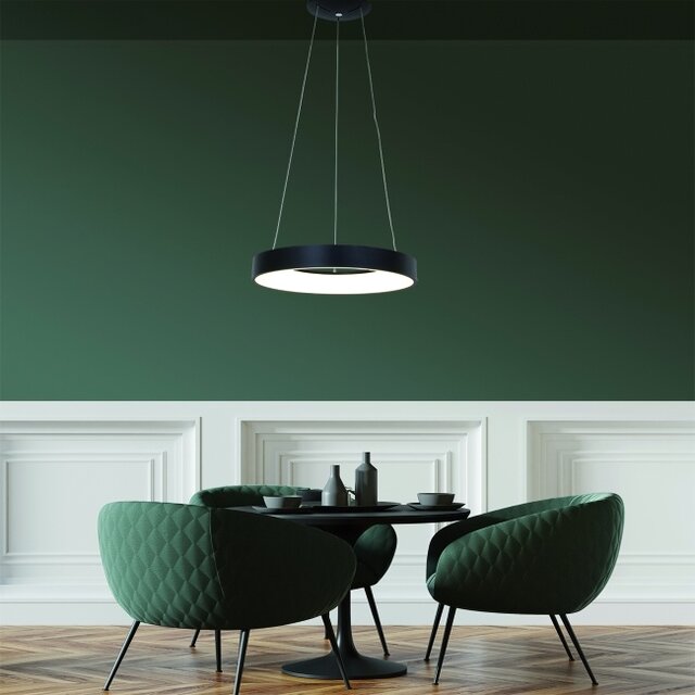 Hanglamp Ringlede Ø 48cm zwart