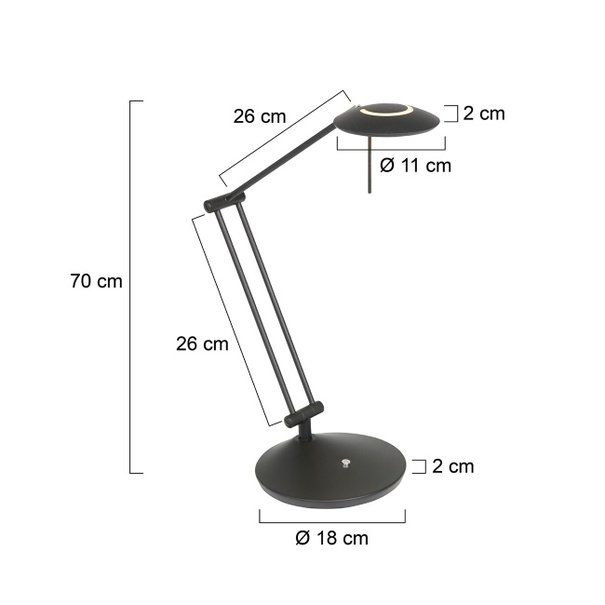 Steinhauer Moderne - Tafellamp - Staal - LED - Zodiac