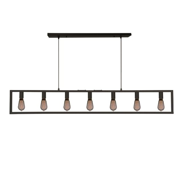 Hanglamp Distesa 7-lichts Zwart