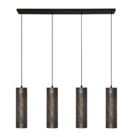 Hanglamp Forato 4-lichts Zwart / bruin