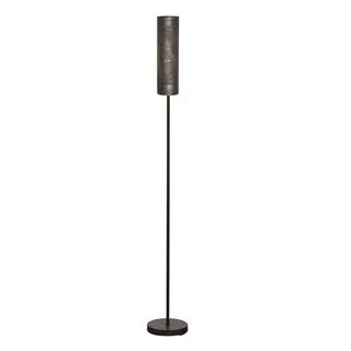 Vloerlamp Forato 1-lichts Zwart / bruin