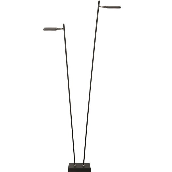 Freelight Moderne - Vloerlamp - Zwart - 2 lichts - Block