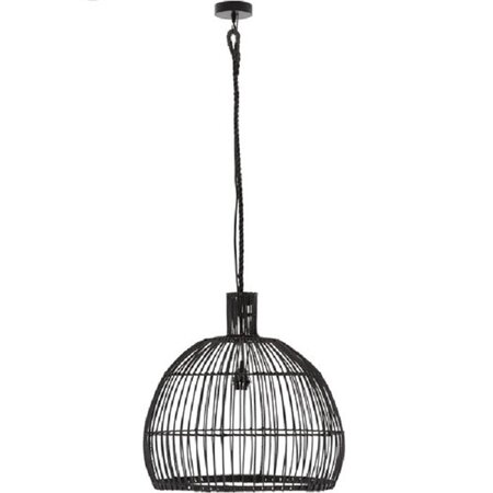 BelaLuz Landelijke hanglamp Las Salinas zwart rattan
