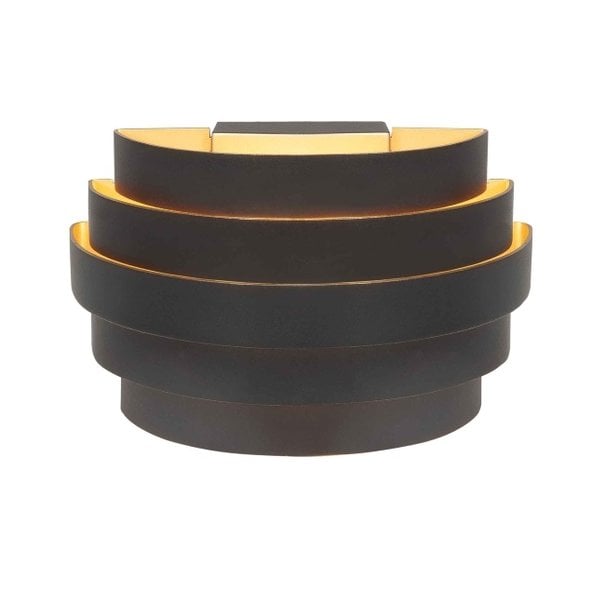 Highlight Moderne - design- wandlamp - zwart - goud- 20 cm - Scudo