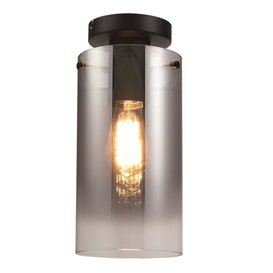 Plafondlamp Ventotto Glas Zwart/Smoke