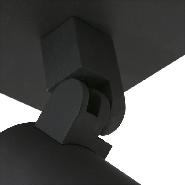 Steinhauer Moderne- Opbouwspot - 1-lichts - IP44 - Zwart - Points Noirs -