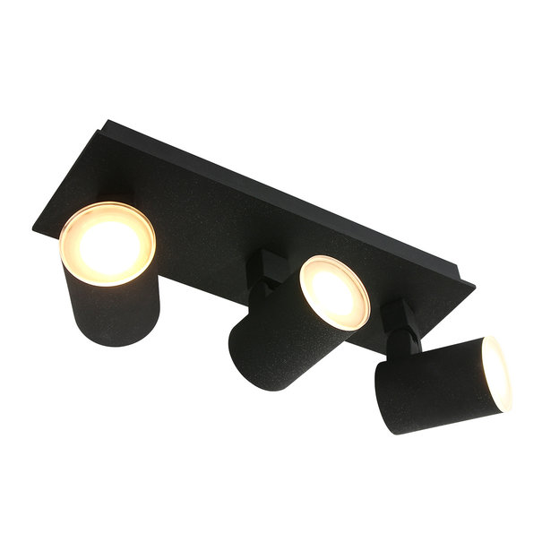 Steinhauer Moderne-Spot- 3- lichts- IP44- Zwart - Points Noirs