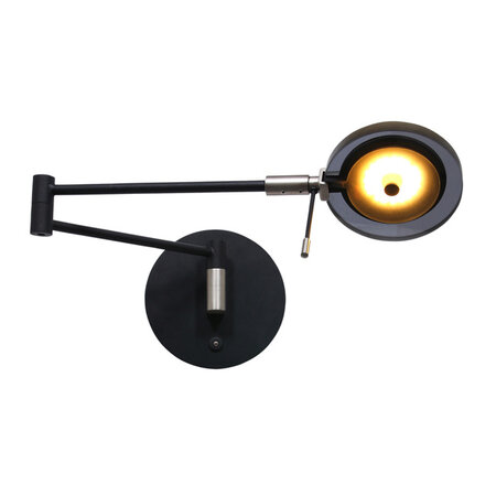 Steinhauer Moderne wandlamp Turound smoke glas zwart